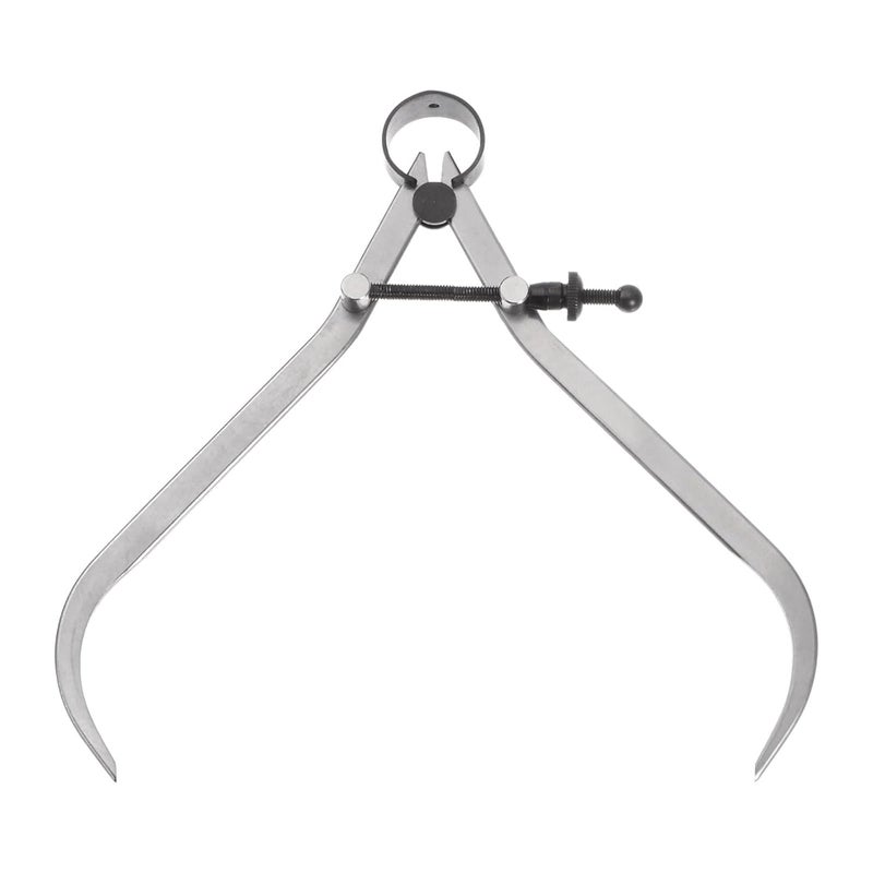 Kozelo Spring Joint Caliper - [6 Inch] Carbon Steel Adjustable Spring Outside Caliper with Solid Nut for Metalworking Drawing Use, Silver Tone - Image 1